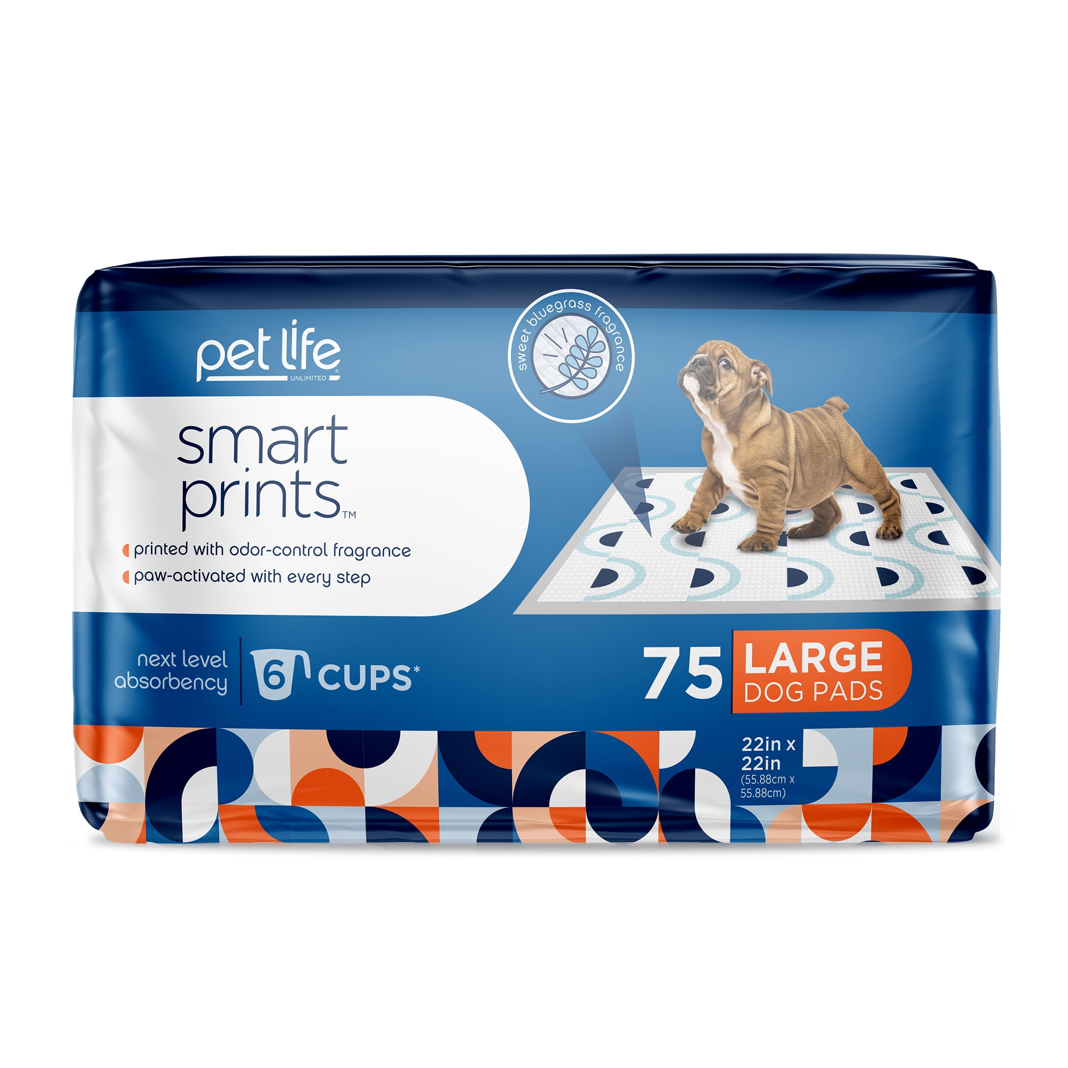 (2 pack) Pet Life Unlimited Dog Pads, Smart Prints, Large, Sunshine & Rainbows Print, 75ct - Image 2