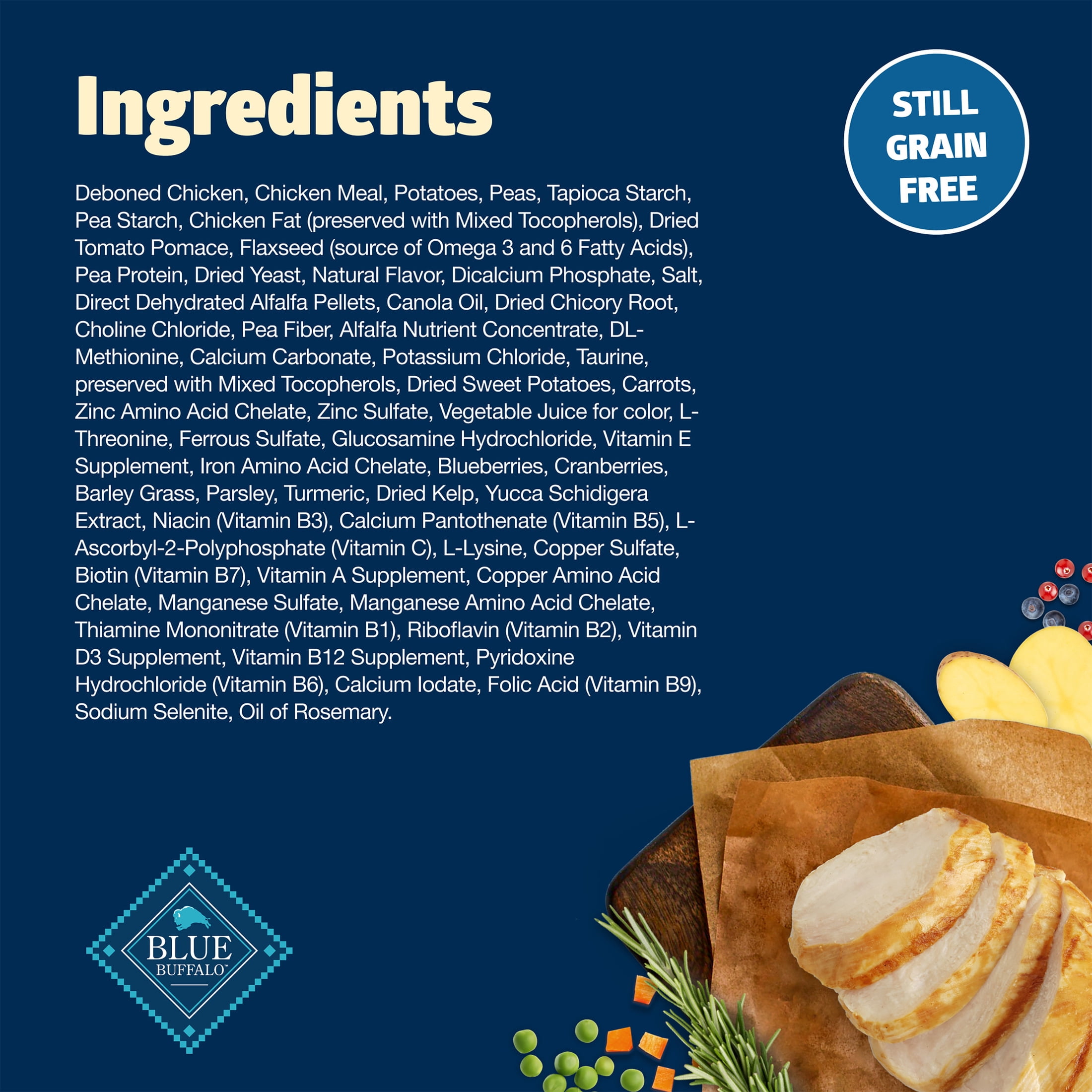 Blue Buffalo Freedom Grain-Free Natural Adult Dry Dog Food, Chicken & Potatoes, 24-lb. Bag - Image 5