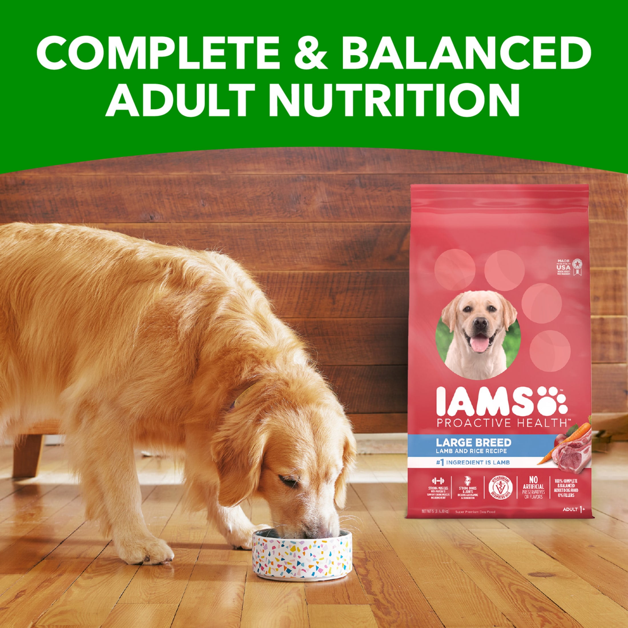 Iams Proactive Health Lamb And Rice Flavor For Large Breed Dry Dog Food, 40 Lb Bag - Image 5