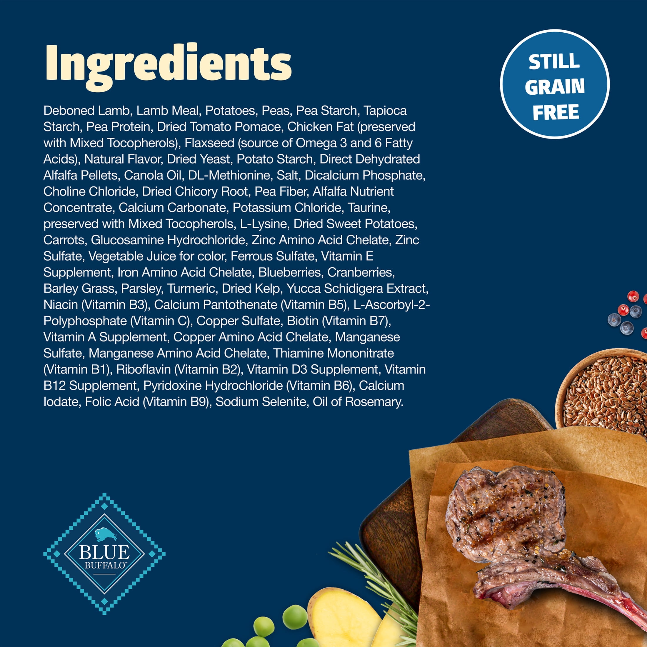 Blue Buffalo Freedom Grain-Free Adult Dry Dog Food, Lamb & Potatoes, 24-lb. Bag - Image 5