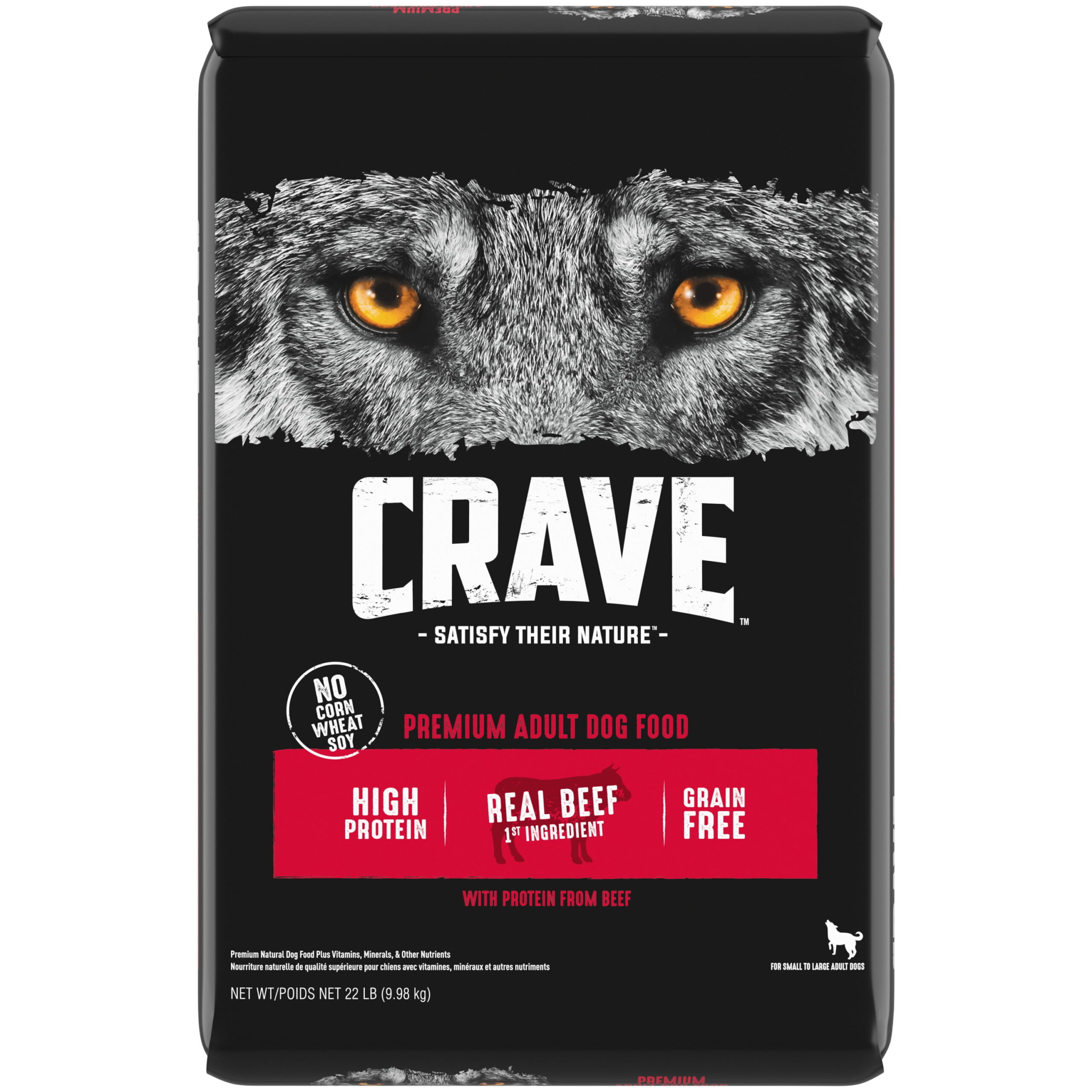 Crave Grain Free Adult Dry Dog Food With Protein From Beef, 22 Lb. Bag - Image 2