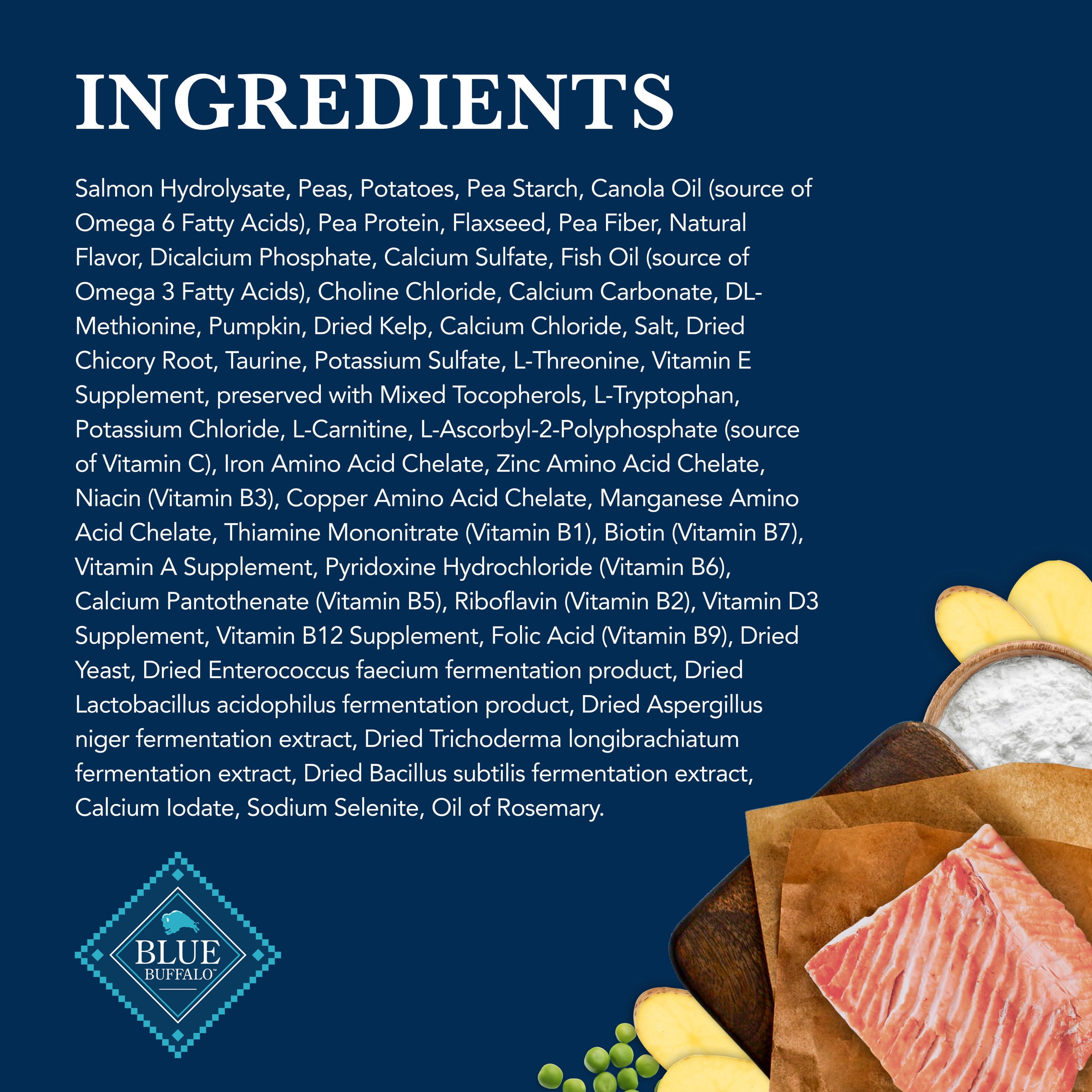 Blue Buffalo Natural Veterinary Diet HF Hydrolyzed Food Intolerance Dry Cat Food, Salmon, 7lb Bag - Image 5