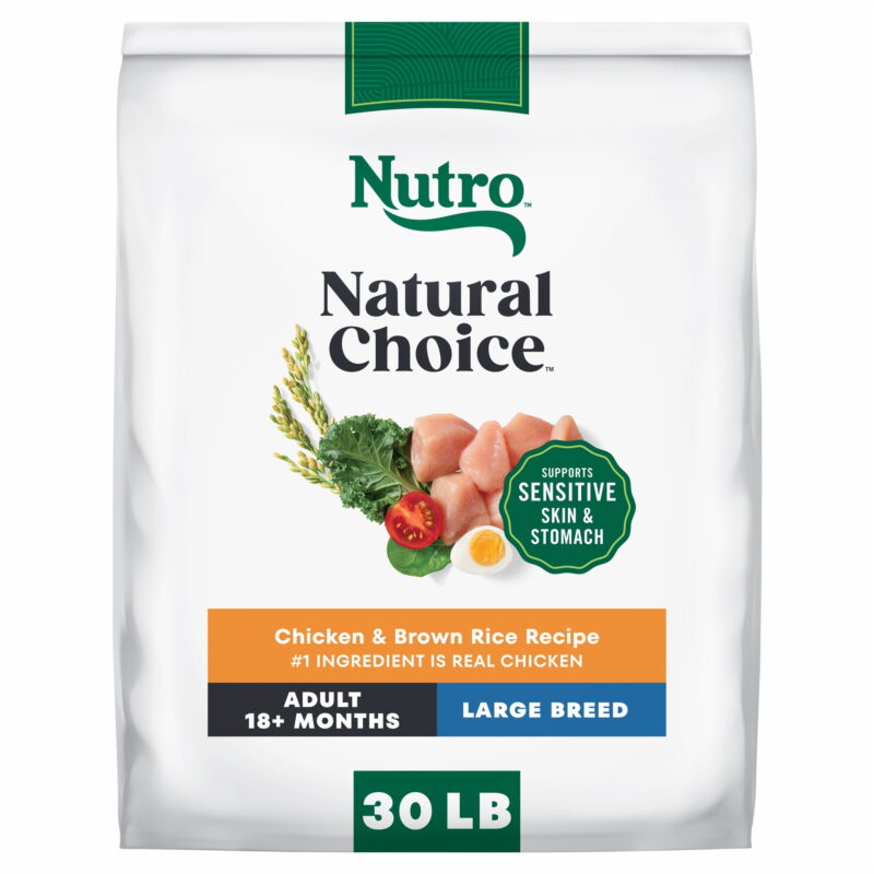 Nutro Natural Choice Adult Large Breed Dog Food Dry Recipe Chicken & Brown Rice, 30 Lb Bag
