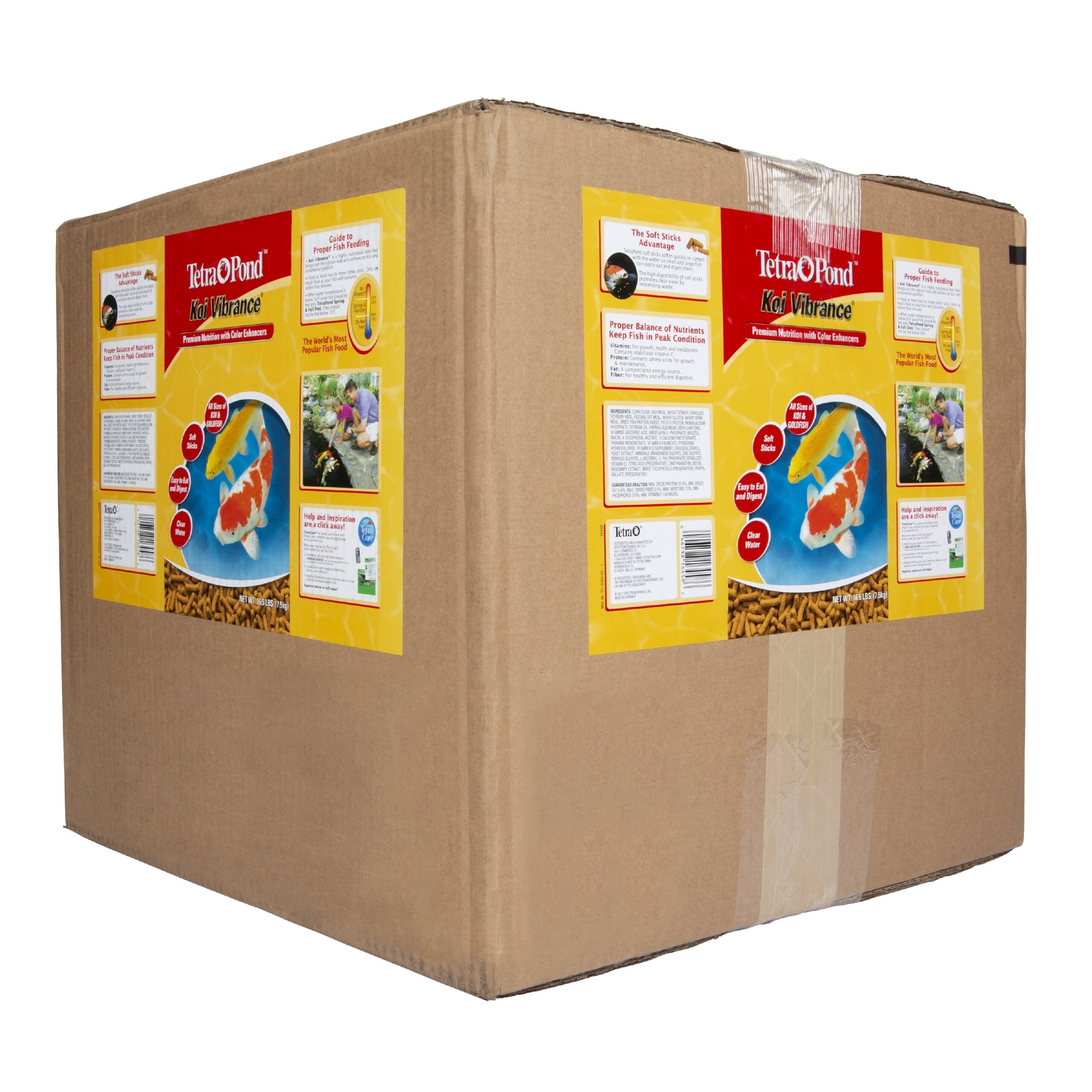 Tetra Pond Koi Vibrance Color Enhancing Floating Pond Fish Food, 16.5 lbs