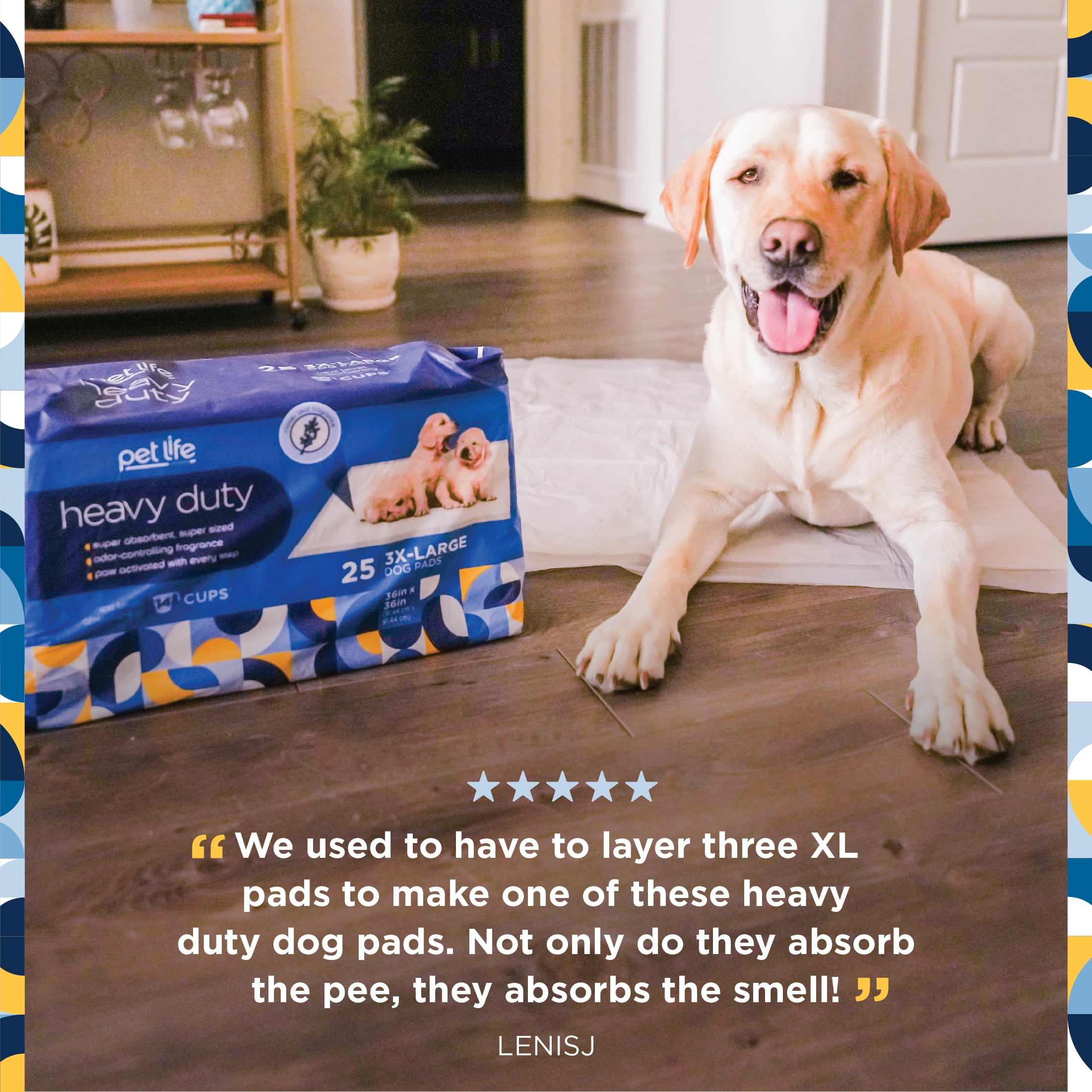 Pet Life Unlimited Dog Pads, Heavy Duty, 3XL, 25ct - Image 2