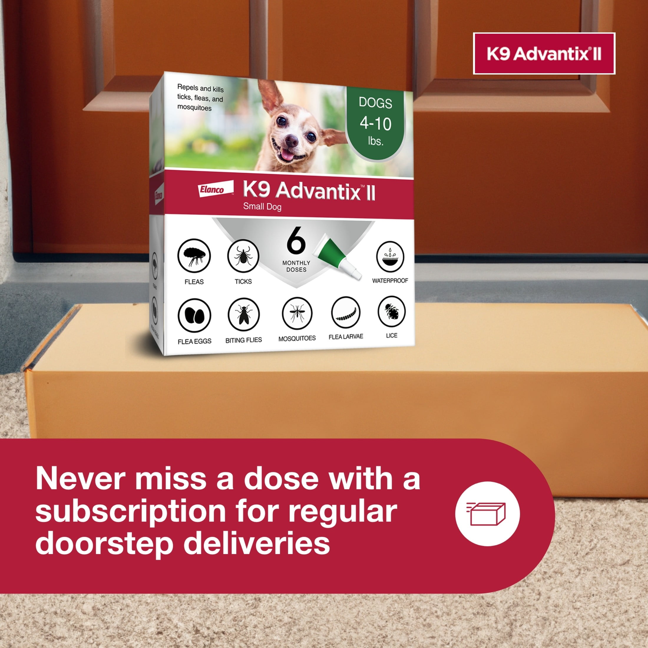 K9 Advantix II Monthly Flea & Tick Prevention for Small Dogs 4-10 lbs, 6-Monthly Treatment - Image 6