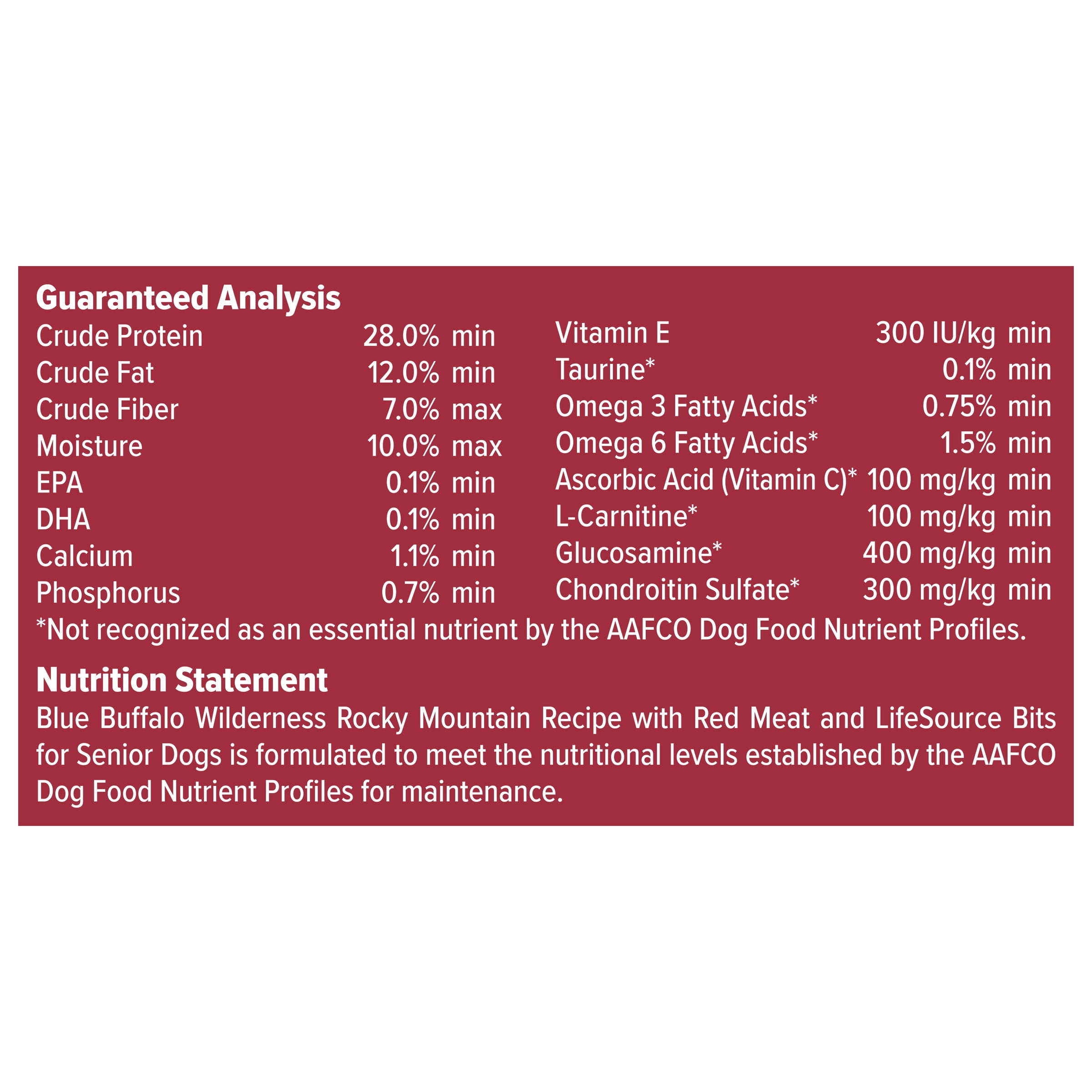 Blue Buffalo Wilderness High-Protein Senior Dry Dog Food, Red Meat, 22lb Bag - Image 6