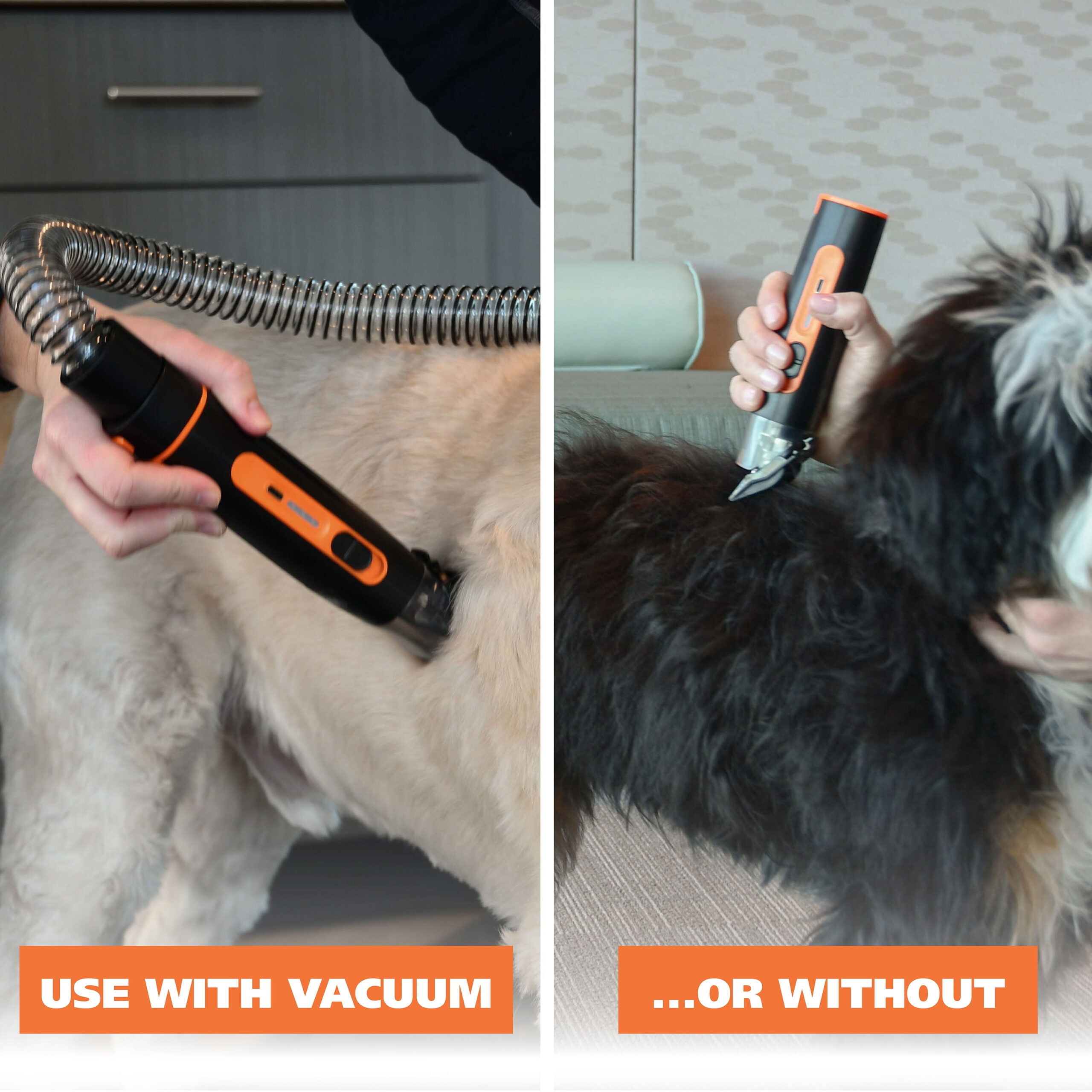 Wahl Dog Pet Groom and Vacuum Hose and Attachments, 2 Speeds, 14 Piece, Rechargeable Lithium 3026956 - Image 4