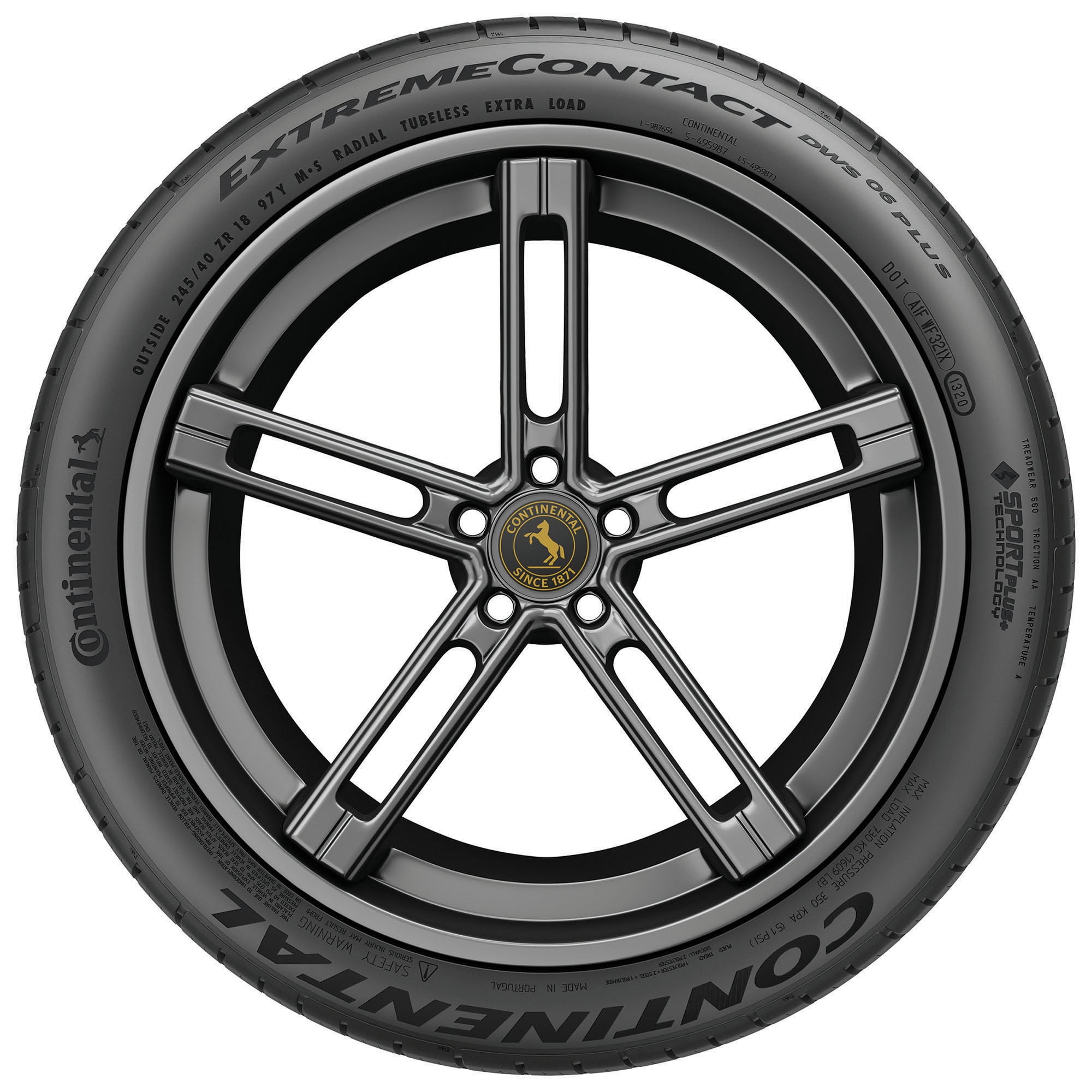 Continental ExtremeContact DWS06 PLUS UHP All Season 225/45ZR17 91W Passenger Tire - Image 5