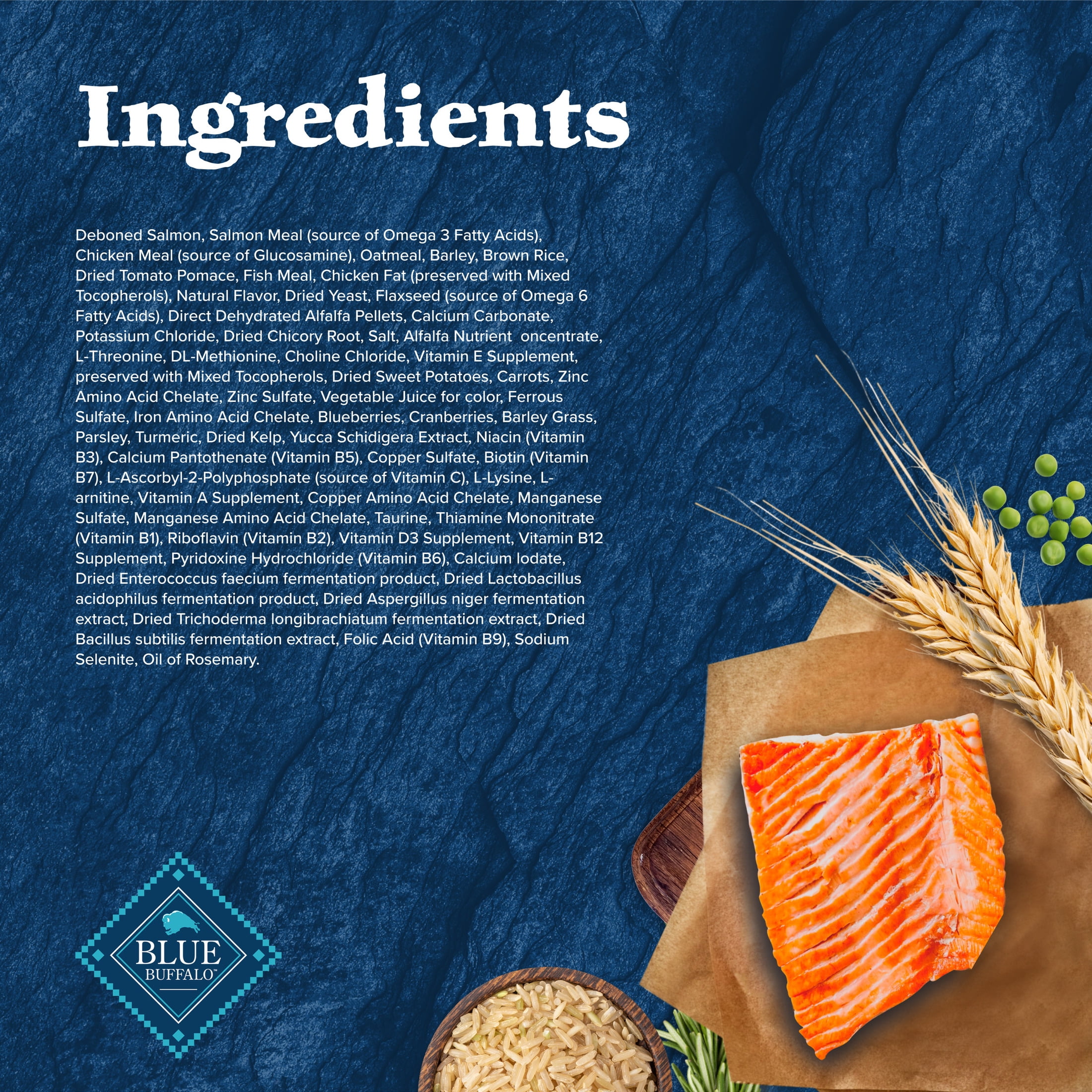 Blue Buffalo Wilderness Natural High-Protein Adult Dog Dry Food, Salmon Recipe, 28-lb Bag - Image 6