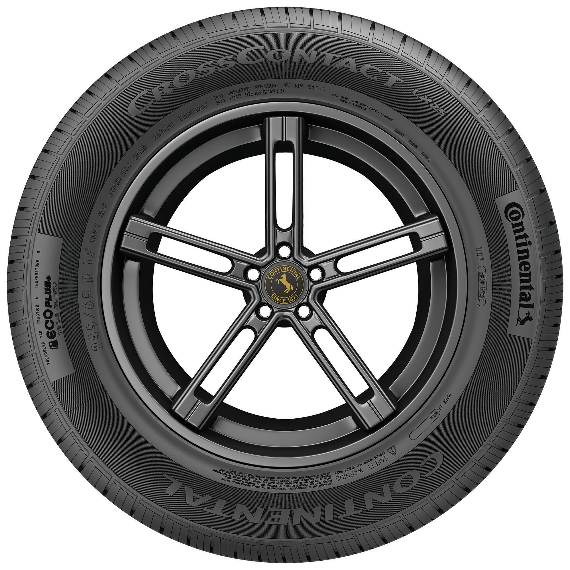 Continental CrossContact LX25 All Season 235/50R19 99H SUV/Crossover Tire - Image 3