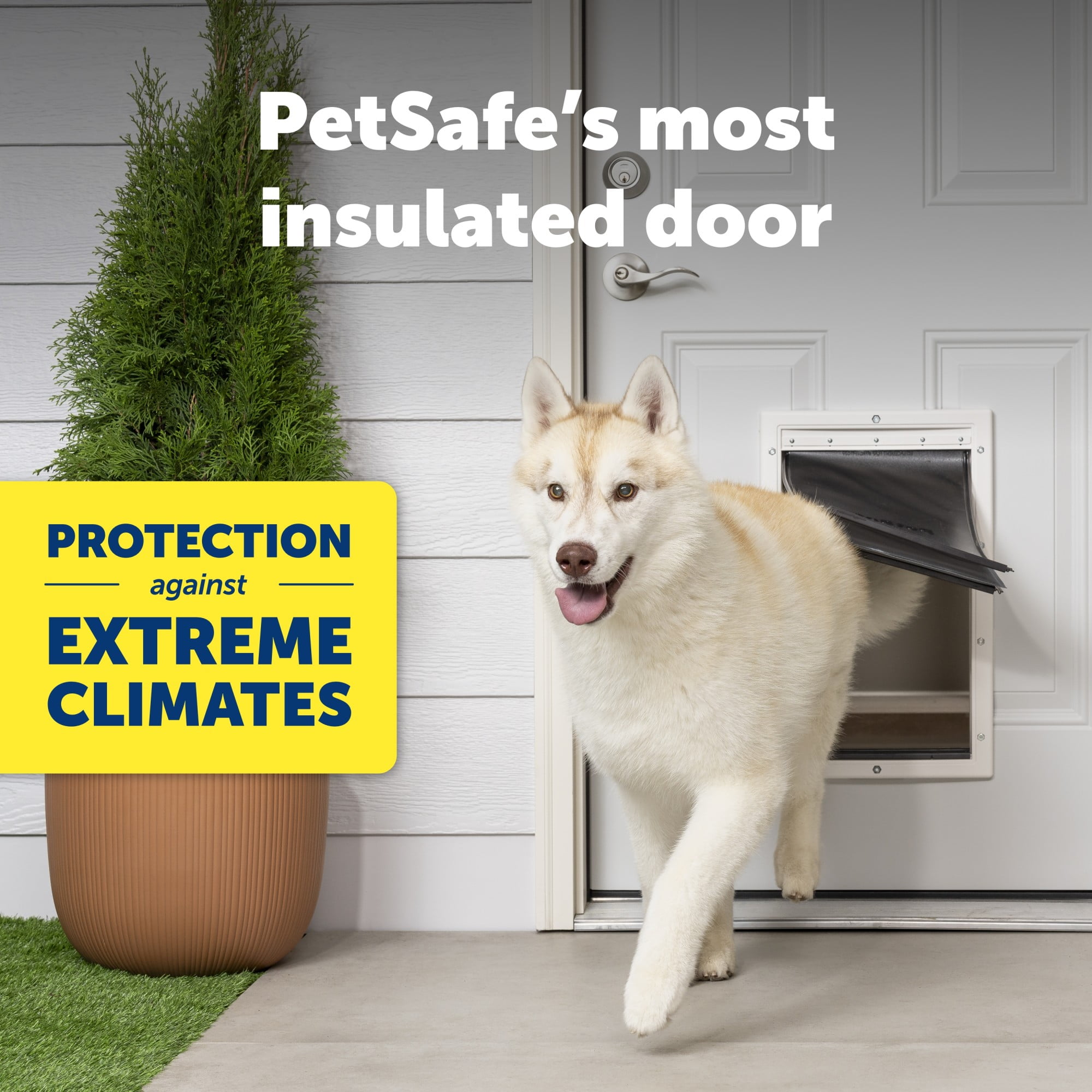 PetSafe Extreme Weather Dog Door for Exterior Doors, Energy Efficient, Insulated, Large - Image 2
