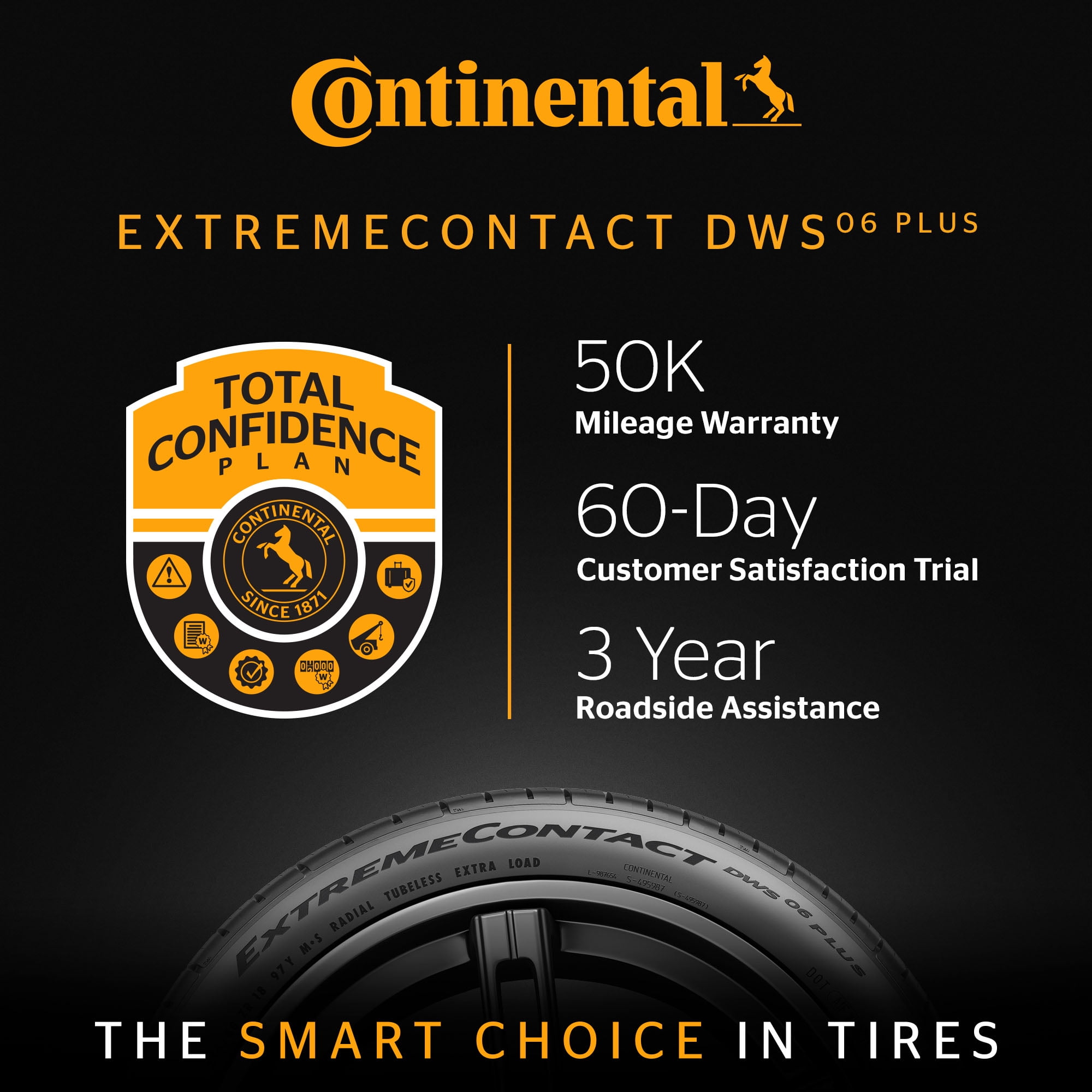 Continental ExtremeContact DWS06 PLUS UHP All Season 225/45ZR17 91W Passenger Tire - Image 2
