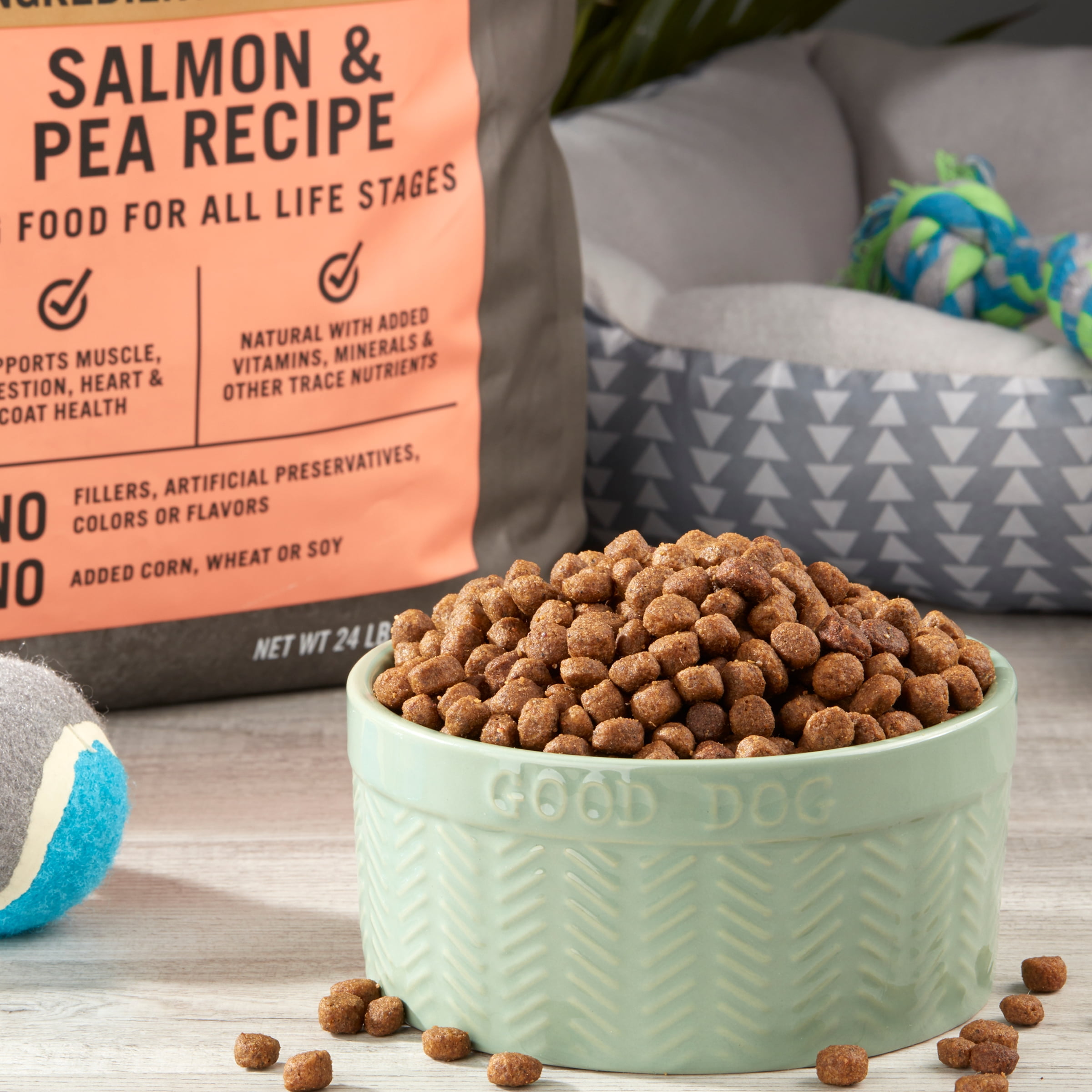 (3 pack) Pure Balance Wild & Free Grain-Free Salmon & Pea Recipe Dry Dog Food, 24 lbs - Image 3