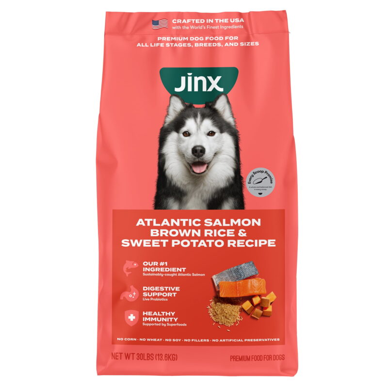 Jinx Salmon, Brown Rice, & Sweet Potato Dry Dog Food, 30 lb Bag