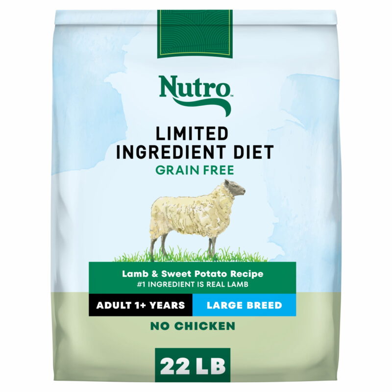 Nutro Limited Ingredient Diet Large Breed Adult Dry Dog Food, Lamb & Sweet Potato Recipe, 22 lbs.